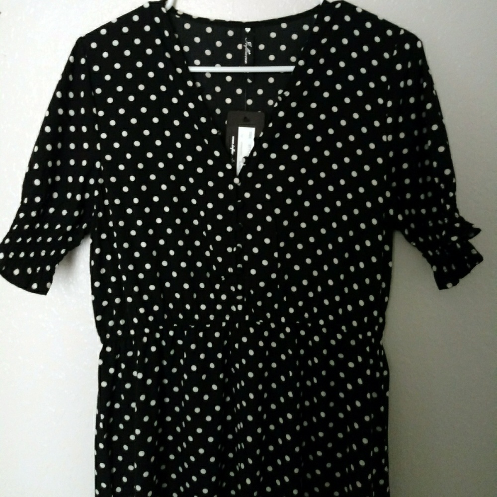 NWT Brand New B&W Polka Dotted Dress by Influence